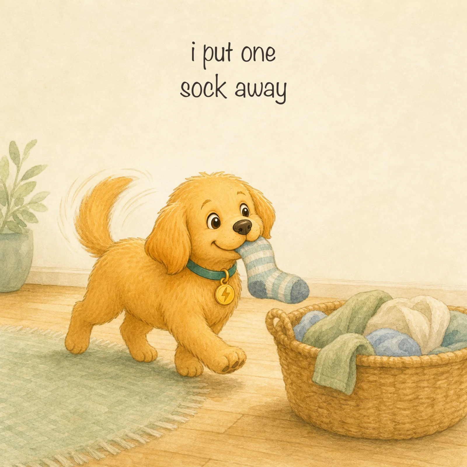 I Put One Sock Away, page 1 of 1