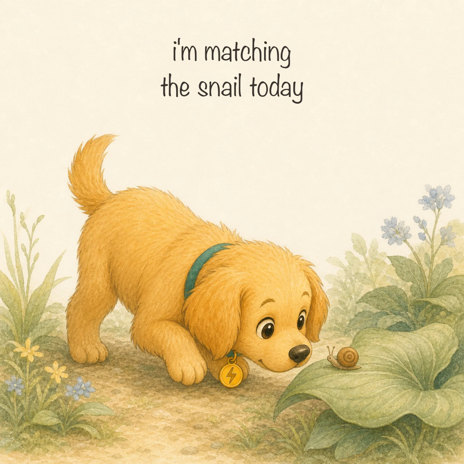I'm Matching The Snail Today, page 1 of 1