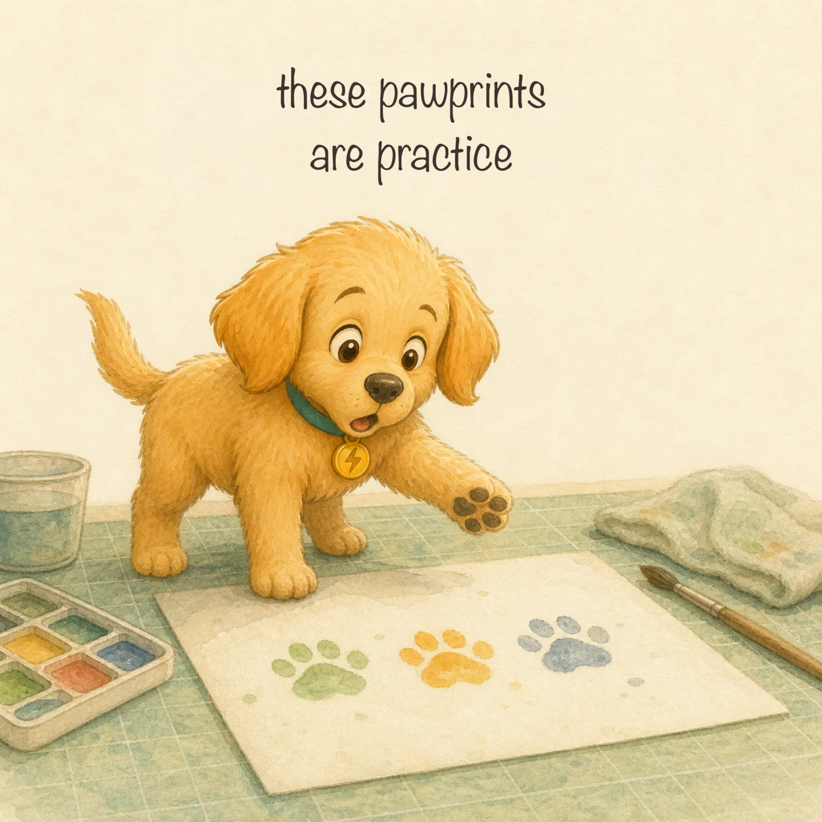 These Pawprints Are Practice, page 1 of 1